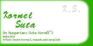 kornel suta business card